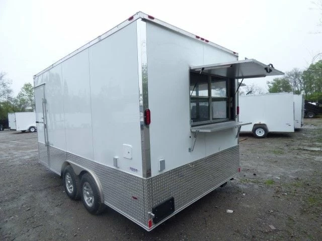 SLE Concessions Concession Trailer 8.5' X 16' White - Food Event Catering - Image 6