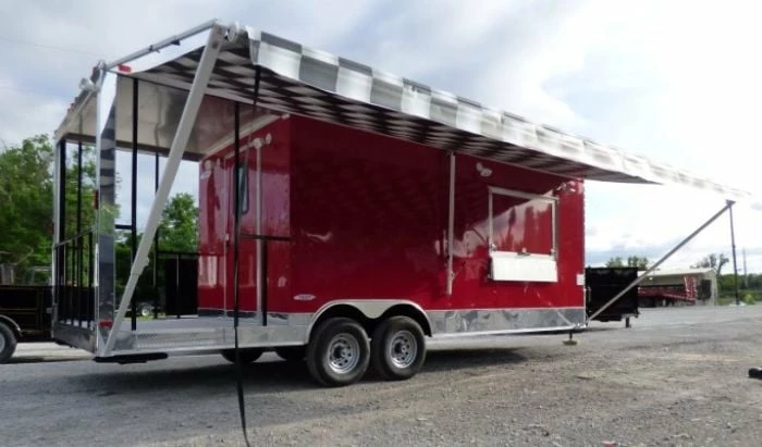 SLE Concessions Concession Trailer 8.5 X 24 Red - BBQ Event Catering - Image 3