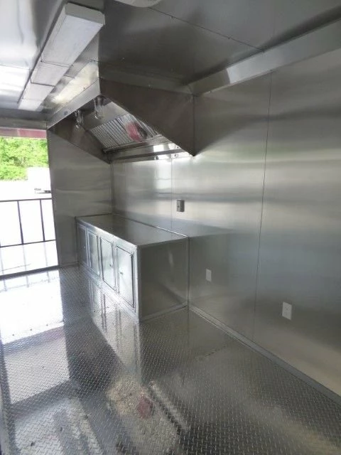 SLE Concessions Concession Trailer 8.5 X 24 Red - BBQ Event Catering