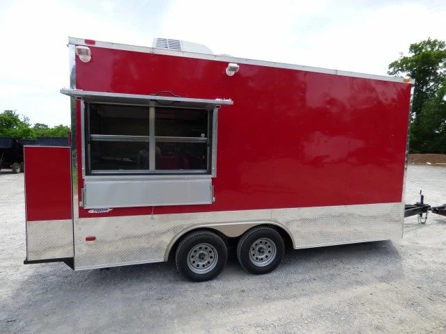 SLE Concessions Concession Trailer 8.5 X 16 Red - Food Event Catering - Image 4