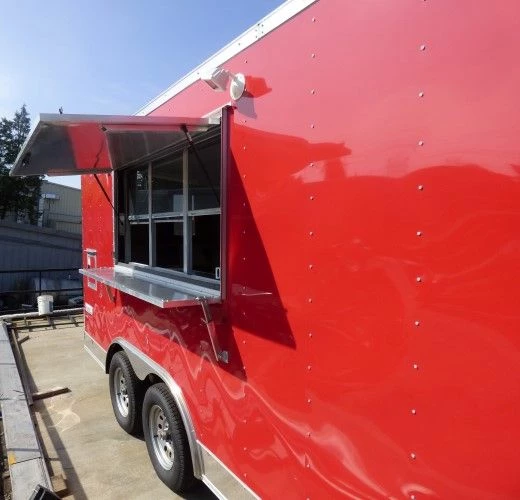 SLE Concessions 8.5' X 16' Concession Trailer Red Catering Event - Image 3