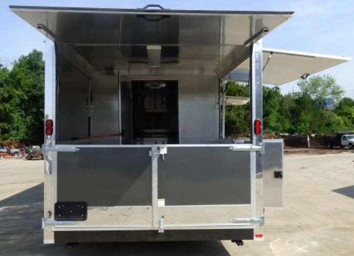 SLE Concessions 8.5' X 20' Concession Food Trailer Charcoal Grey With Appliances - Image 3