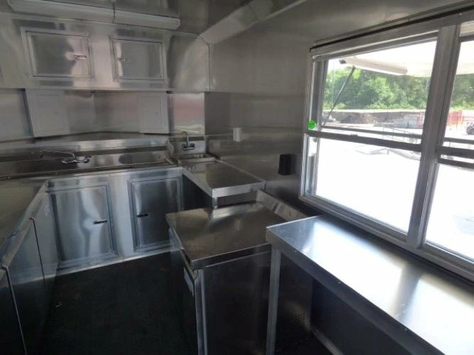 SLE Concessions 8.5' X 20' Concession Food Trailer Charcoal Grey With Appliances - Image 6