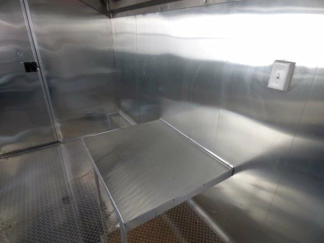 SLE Concessions 8.5' X 30' Concession Food Trailer Orange BBQ Catering Event Trailer - Image 3