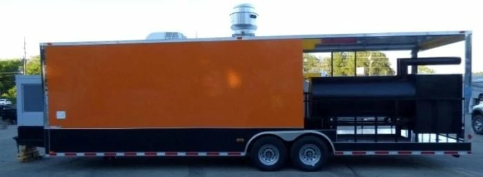 SLE Concessions 8.5' X 30' Concession Food Trailer Orange With Appliances - Image 4