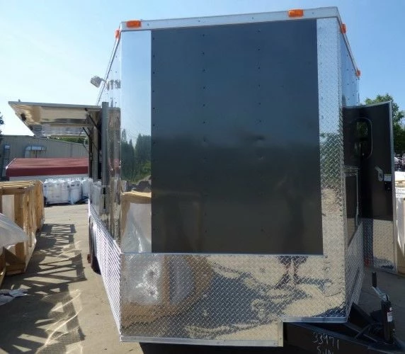 SLE Concessions 8.5' X 20' Concession Food Trailer Black Catering Event - Image 3