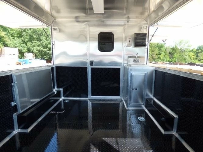 SLE Concessions 8.5' X 20' Concession Food Trailer Black Catering Event - Image 6