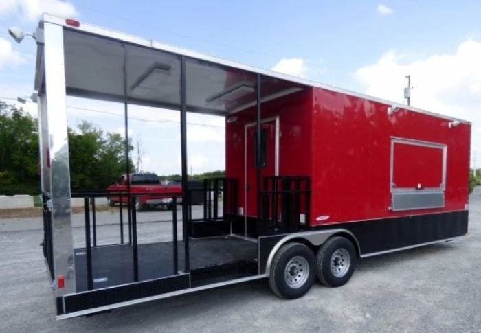 SLE Concessions 8.5' X 26' Concession Food Trailer Red With Appliances - Image 6