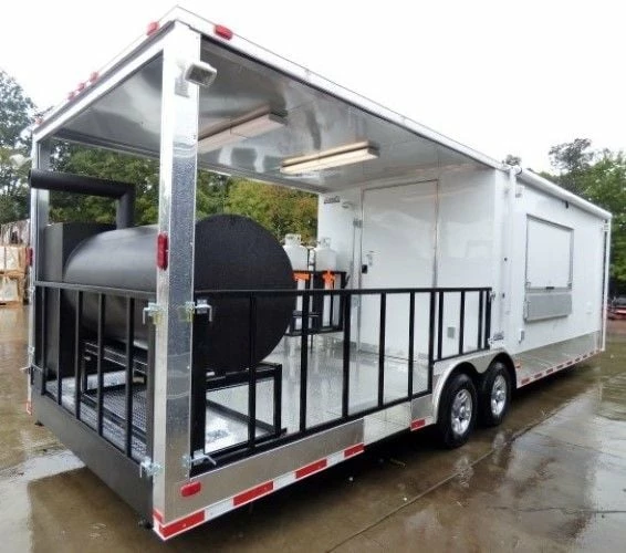 SLE Concessions 8.5' X 28' Concession Trailer White With Appliances - Image 2