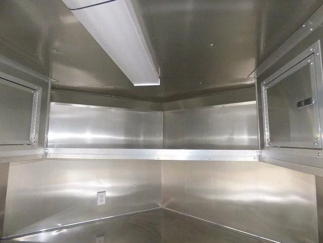 SLE Concessions 8.5' X 24' Concession Food Trailer Silver Frost Catering Event - Image 3