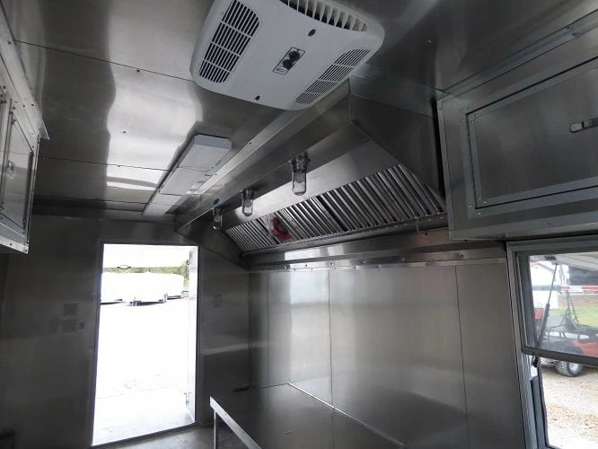 SLE Concessions 8.5' X 24' Concession Food Trailer Silver Frost Catering Event - Image 5