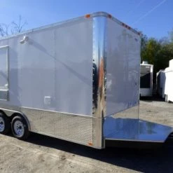 SLE Concessions 8.5' X 16' Concession Food Trailer White Event Catering
