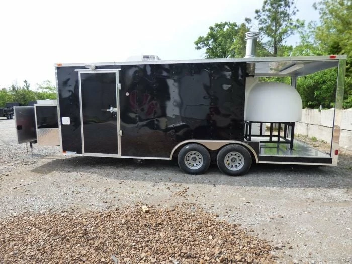 SLE Concessions 8.5' X 20' Concession Food Trailer Black Pizza Event Catering - Image 6