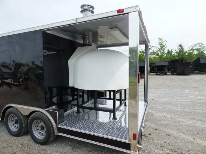 SLE Concessions 8.5' X 20' Concession Food Trailer Black Pizza Event Catering - Image 4