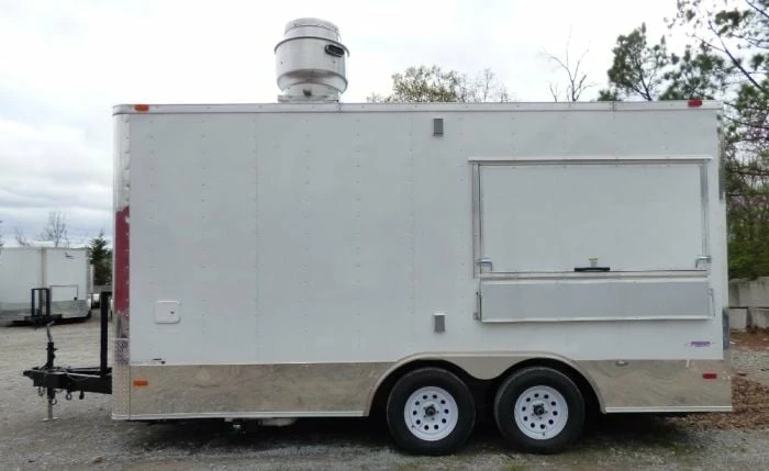 SLE Concessions 8.5' X 16' Concession Food Trailer White Event Catering - Image 5