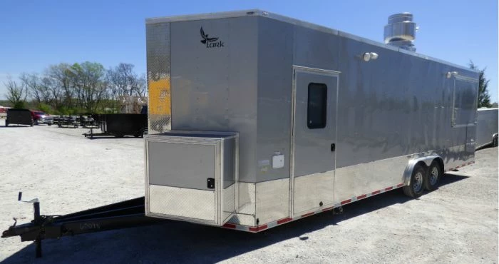 SLE Concessions 8.5' X 27' Concession Trailer Silver Frost Food Event Catering - Image 2