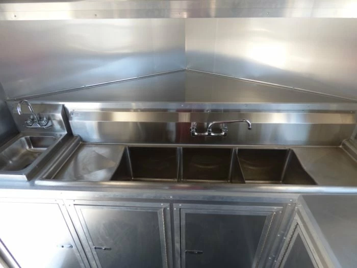 SLE Concessions 8.5' X 27' Concession Trailer Silver Frost Food Event Catering - Image 3