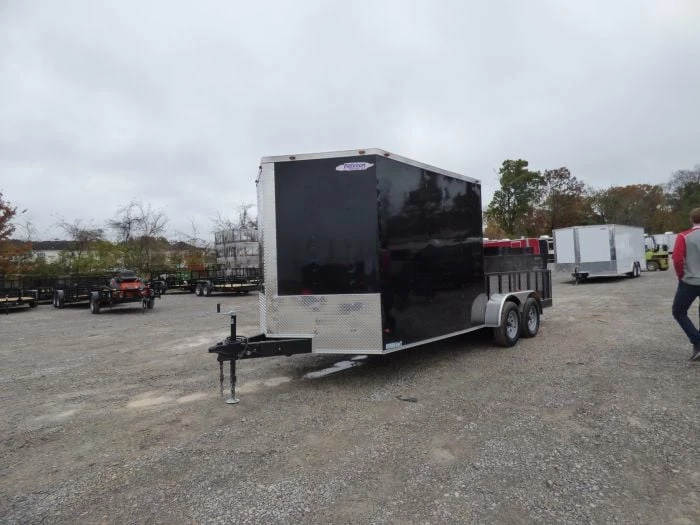 SLE Enclosed Trailers Enclosed Utility Hybrid Trailer 7'x18' With Side Ramp- Lawn Mower Equipment Hauler Storage - Image 3