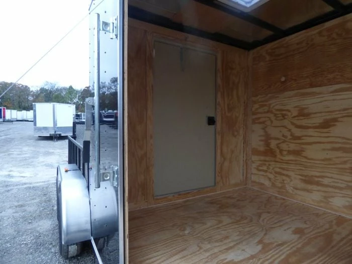 SLE Enclosed Trailers Enclosed Utility Hybrid Trailer 7'x18' With Side Ramp- Lawn Mower Equipment Hauler Storage