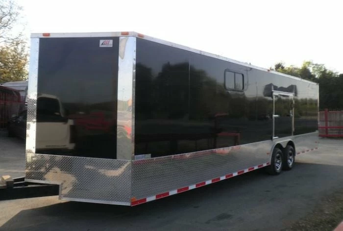 SLE Enclosed Trailers Enclosed Trailer 8.5'x28' Black - Car Equipment Hauler Storage