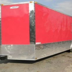 SLE Enclosed Trailers Enclosed Trailer 8.5'x24' Red - ATV Car Bike Equipment Hauler Storage