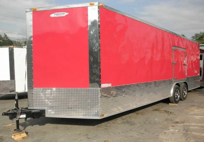 SLE Enclosed Trailers Enclosed Trailer 8.5'x24' Red - ATV Car Bike Equipment Hauler Storage