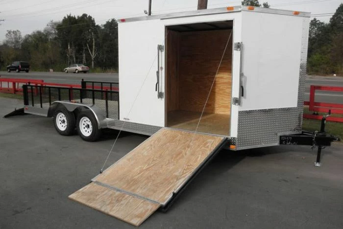 SLE Enclosed Trailers Enclosed Utility Hybrid Trailer 7'x20' - Lawn Mower Equipment Hauler Storage - Image 3