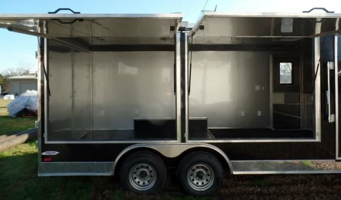SLE Concessions 8.5' X 20' Black Concession Food Event Catering Trailer - Image 6