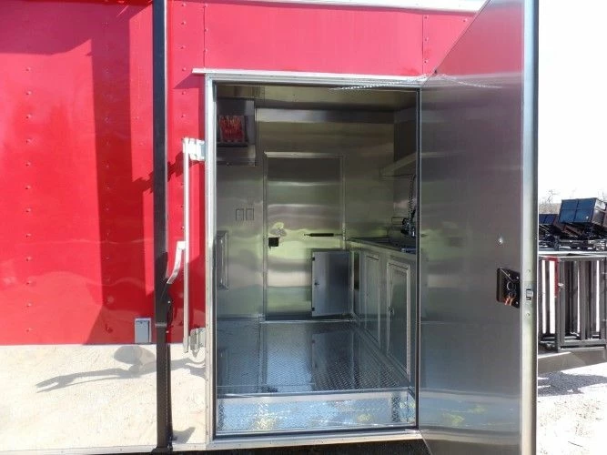 SLE Concessions 8.5' X 26' Concession Food Trailer Red Event Catering - Image 6