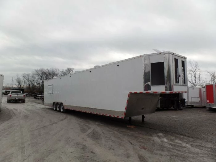 SLE Concessions 8.5' X 48' Concession Trailer White Food Event Catering - Image 6