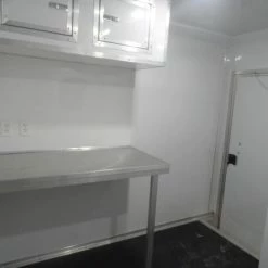 SLE Enclosed Trailers Enclosed 8.5x36' Custom Indigo Blue Goose-Neck Trailer Storage