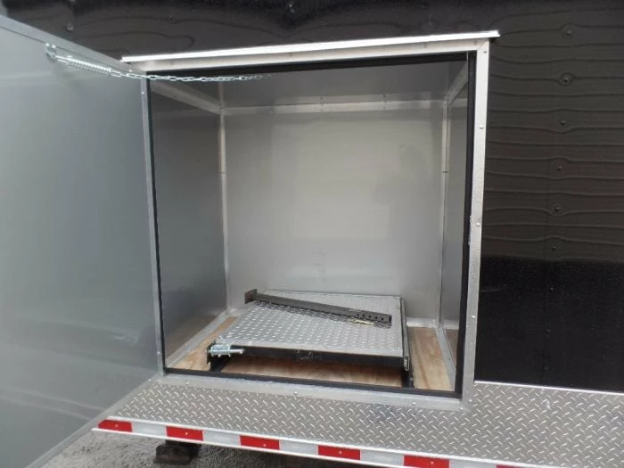 SLE Enclosed Trailers Black/Orange 8.5x36' Goosneck Enclosed Trailer Storage - Image 4