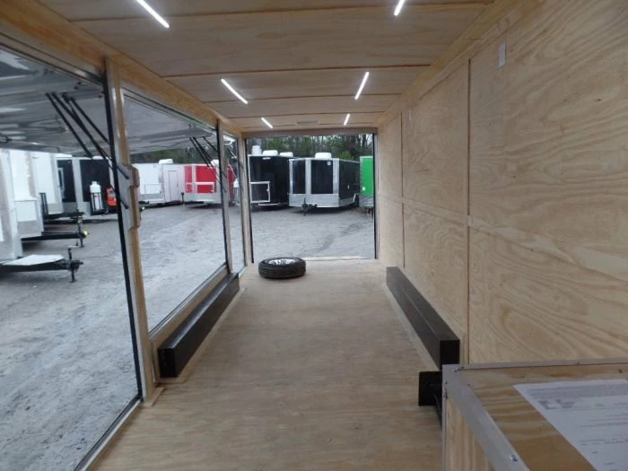 SLE Enclosed Trailers Black/Orange 8.5x36' Goosneck Enclosed Trailer Storage - Image 3