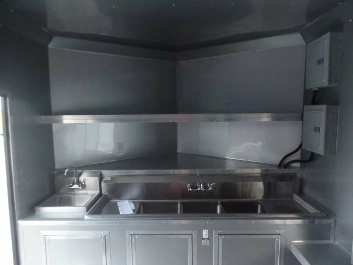 SLE Concessions 8.5' X 20' Black Concession Food Trailer - Image 5