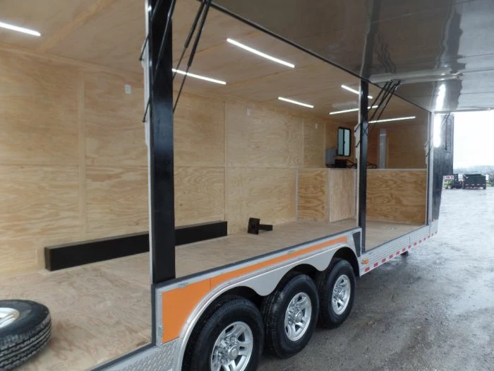 SLE Enclosed Trailers Black/Orange 8.5x36' Goosneck Enclosed Trailer Storage - Image 5