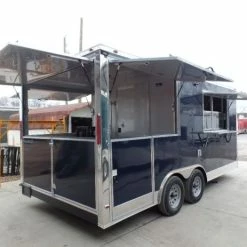 SLE Concessions 8.5' X 17' Concession Trailer Indigo Blue BBQ Catering Event Food