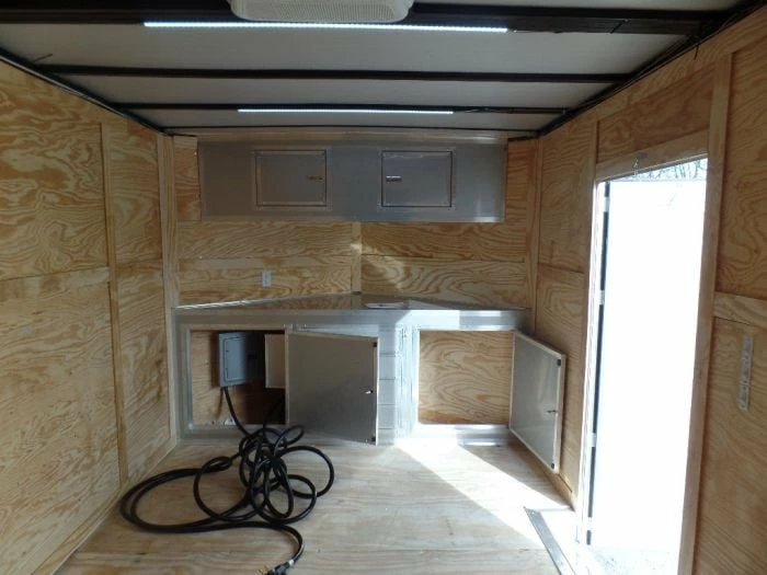 SLE Enclosed Trailers Enclosed 8.5x28 Med. Charcoal Equipment Trailer Storage - Image 5