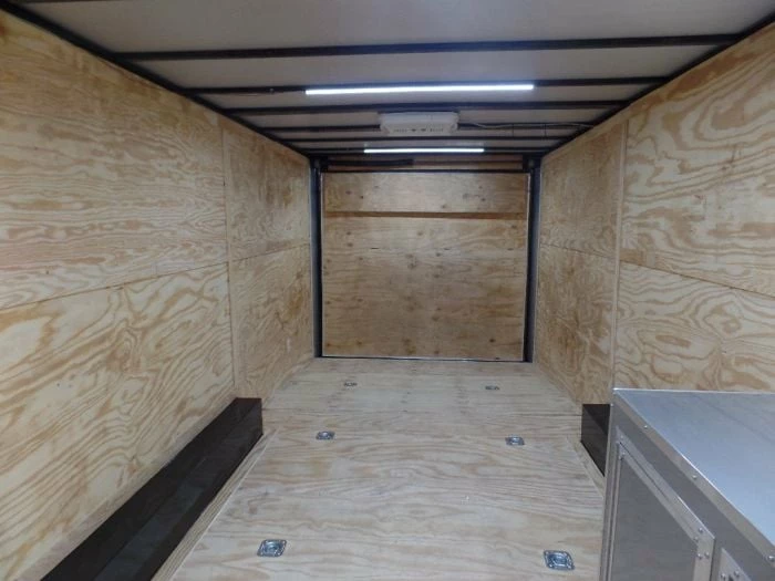 SLE Enclosed Trailers Enclosed 8.5x28 Med. Charcoal Equipment Trailer Storage - Image 6