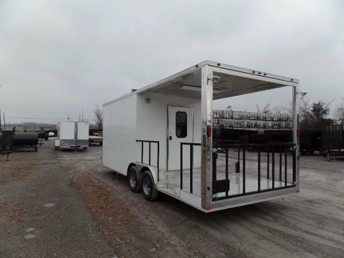 SLE Concessions 8.5' X 22' Concession Food Trailer White Catering Event - Image 4