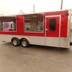 SLE Concessions 8.5' X 20' Concession Food Red Kettle Corn Trailer