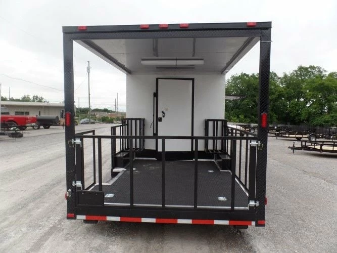 SLE Concessions 8.5' X 24' Concession Food Trailer White Event Catering - Image 5
