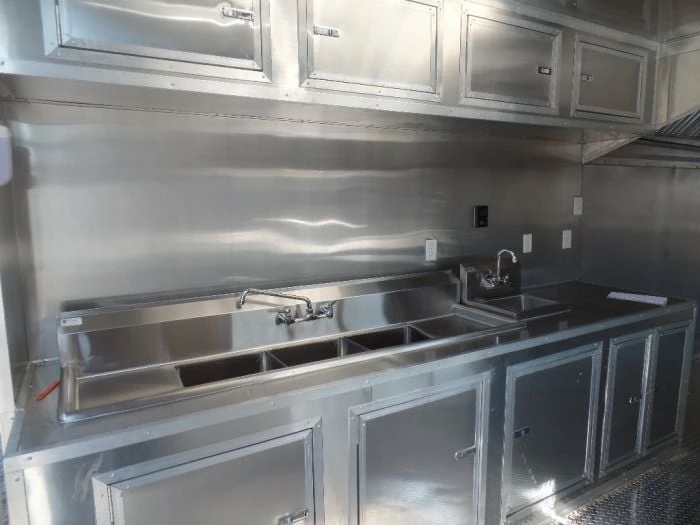 SLE Concessions 8.5' X 20' White Catering Concession Food Trailer - Image 2