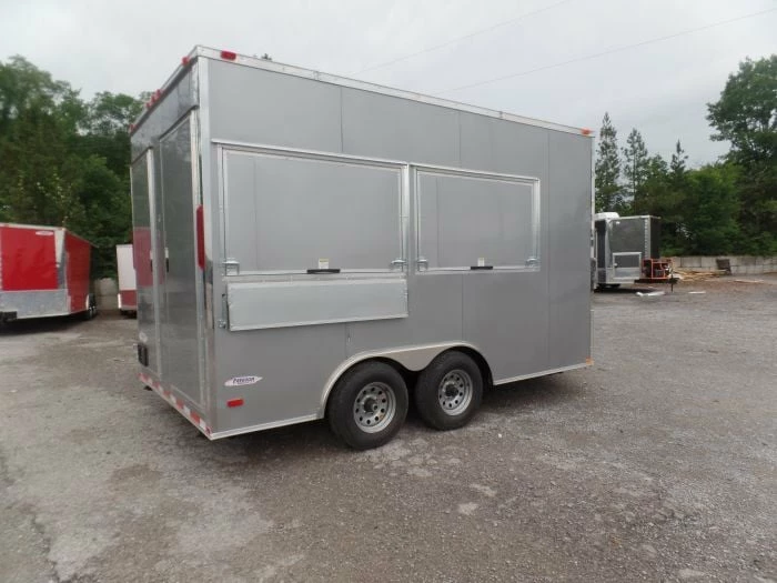 SLE Concessions 8.5' X 14' Concession Trailer Silver Food Event Catering - Image 5