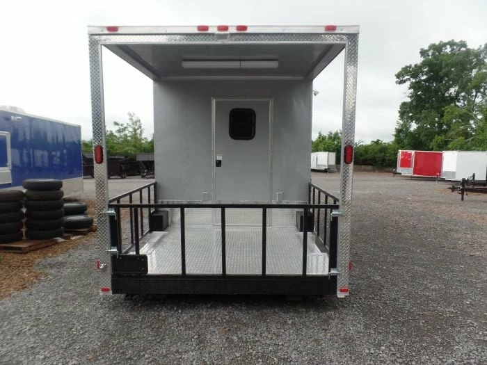 SLE Concessions 8.5' X 22' Concession Trailer Silver BBQ Event Catering - Image 2