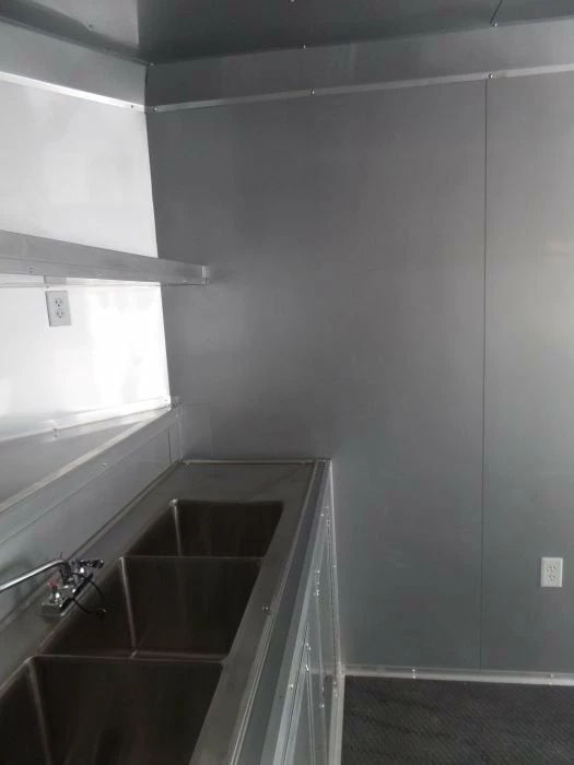 SLE Concessions 8.5' X 22' Concession Trailer Silver BBQ Event Catering - Image 4