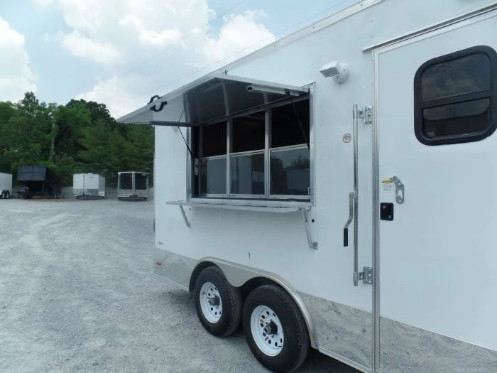 SLE Concessions 8.5' X 16' Concession Food Trailer White Event Catering - Image 6