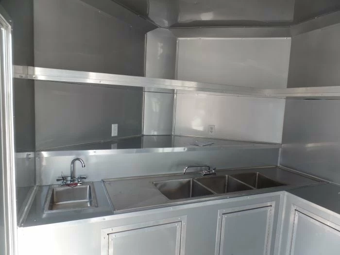 SLE Concessions 8.5' X 28' Concession Food Trailer Red Event Catering - Image 4