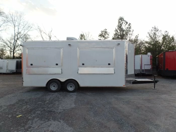SLE Concessions 8.5' X 18' Concession Food White Catering Event Trailer - Image 3