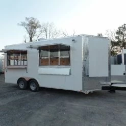 SLE Concessions 8.5' X 18' Concession Food White Catering Event Trailer