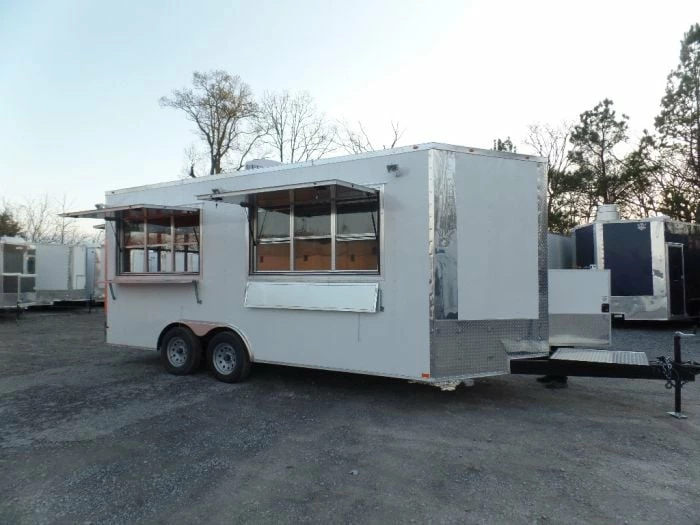SLE Concessions 8.5' X 18' Concession Food White Catering Event Trailer